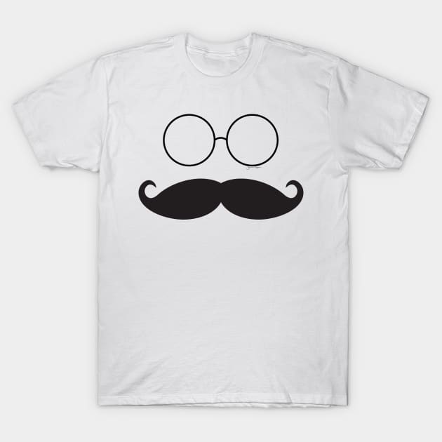 Glasses Mustachio III T-Shirt by jennibee20